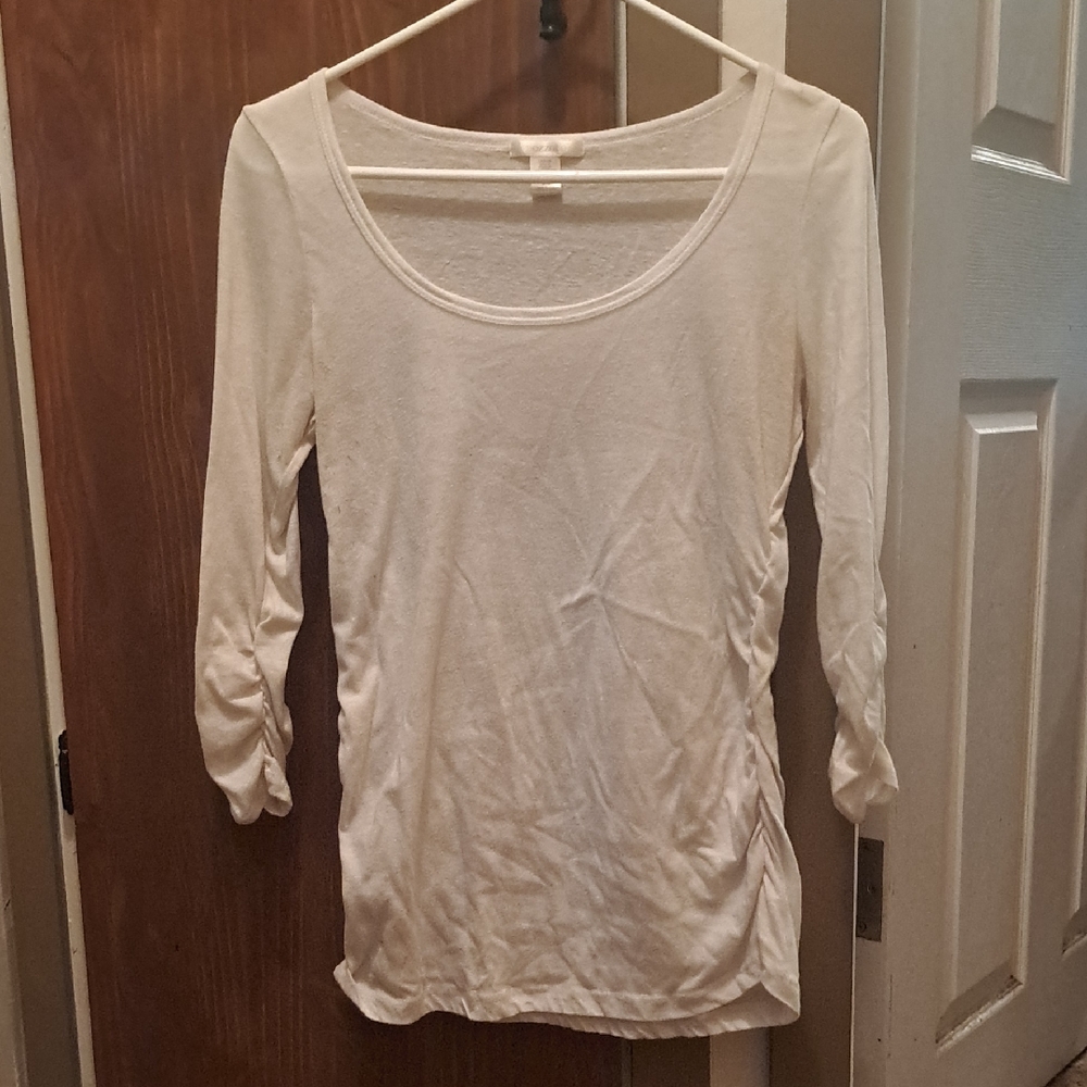 Bozzolo Cream Long Sleeve Top
